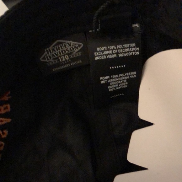 Harley Davidson 120th Anniversary Men’s Racing Flag Eagle SnapBack Hat OS NWT - Picture 11 of 16